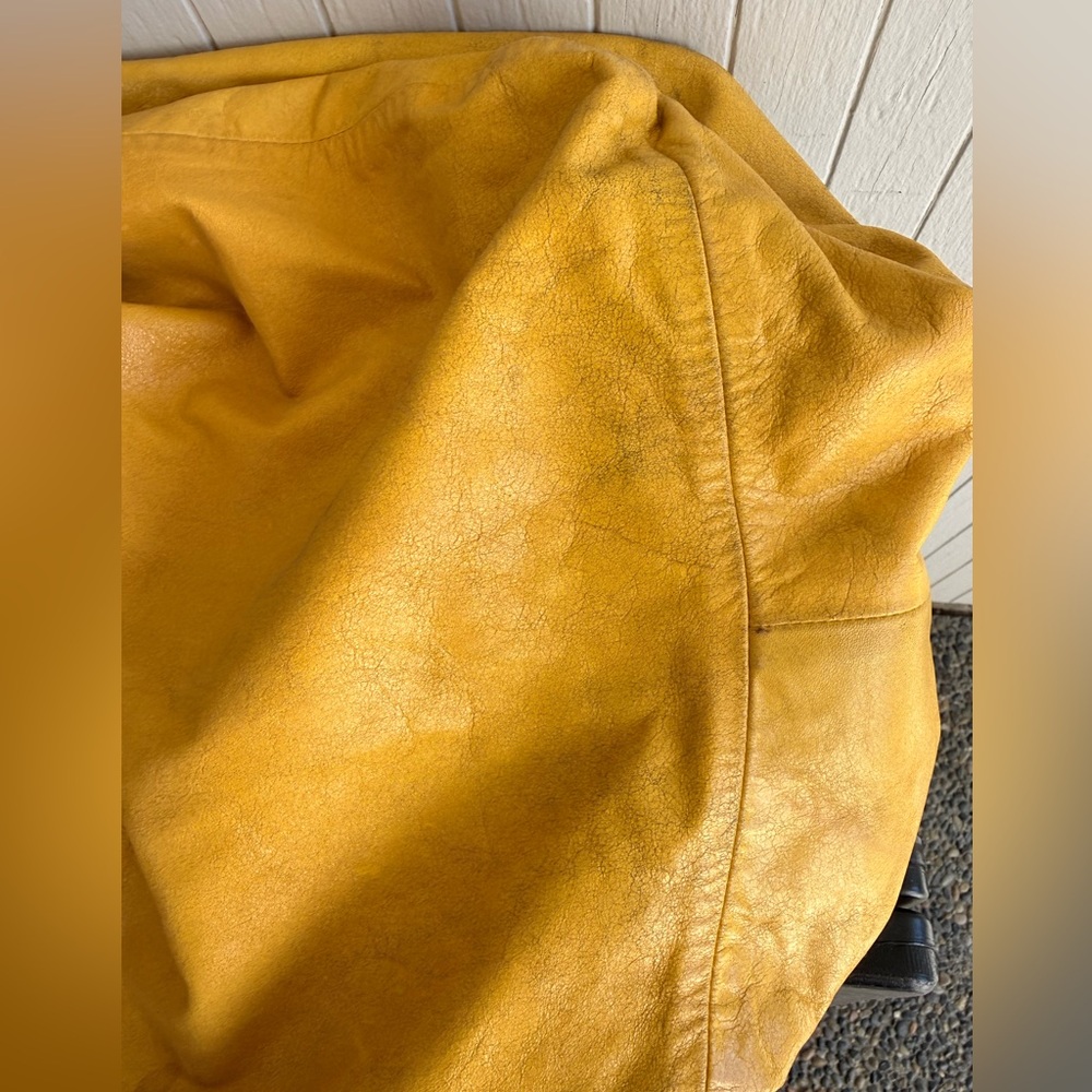 Yellow Leather Tote By Talula De La Lune View 6